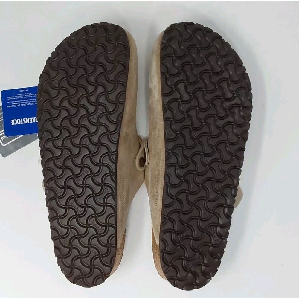 Birkenstock Boston Soft Footbed Taupe Suede Clogs Size EU 45 US 12 Regular Fit - Picture 5 of 16